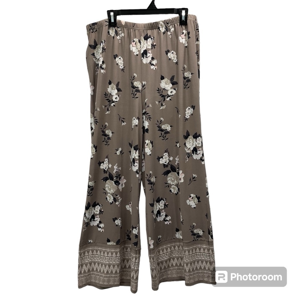 Joan Rivers Palazzo Pants taupe size large